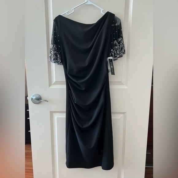 Betsy & Adam Womens Beaded Knee Length Sheath Dress NWT - Picture 3 of 16